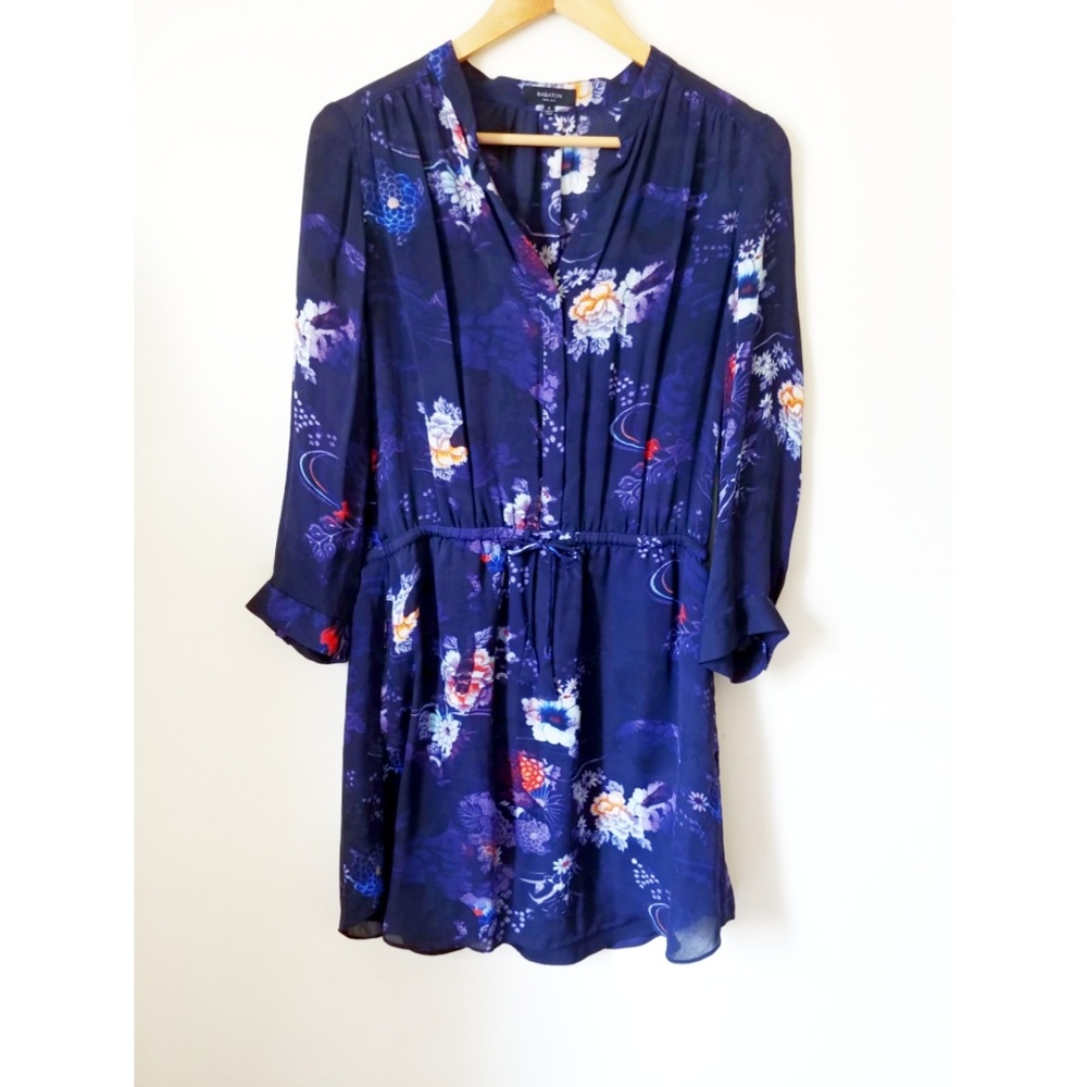 ⚡Sale Aritzia 100% Silk Floral Dress Long Sleeve